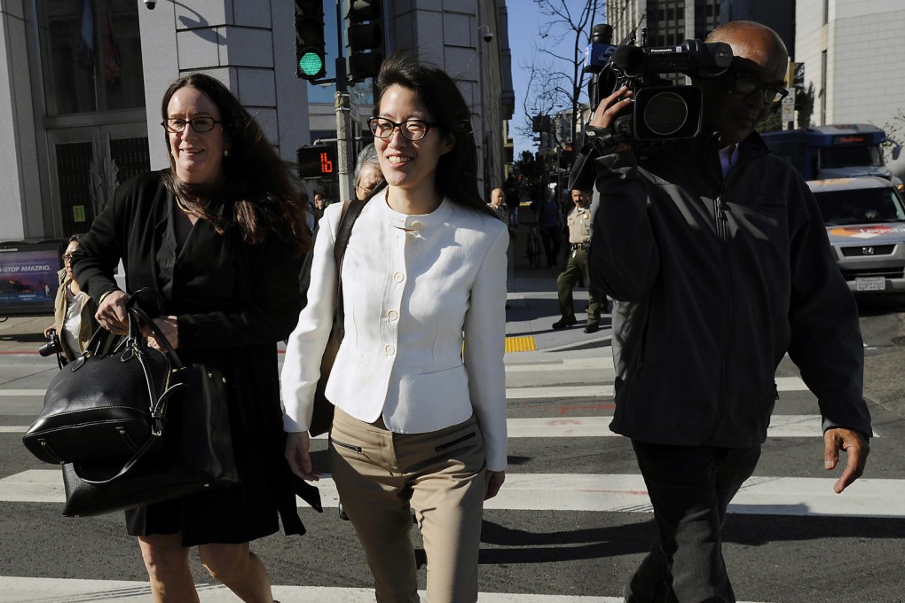 Ellen Pao leaves court in San Francisco. Photo: Bloomberg
