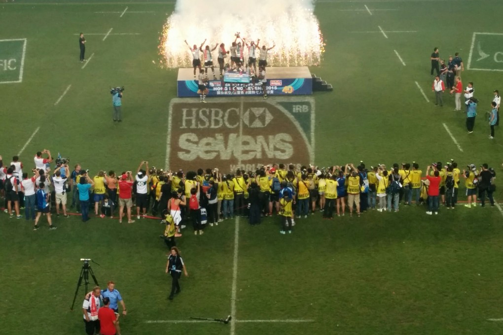 Fiji celebrate their win