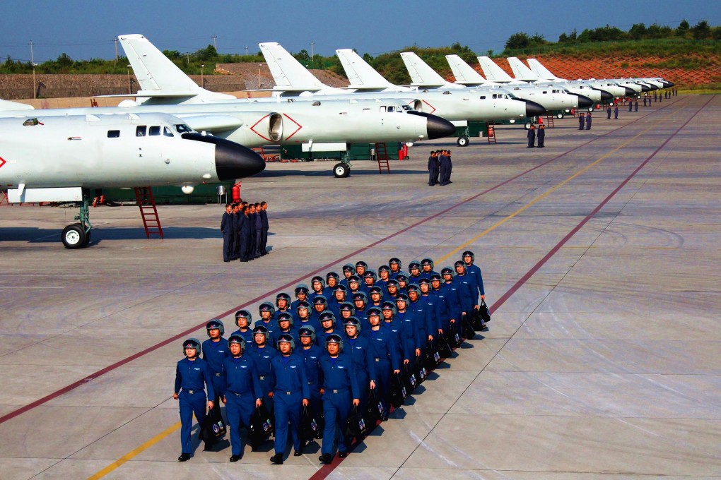 A photo released by the PLA shows a "new" bomber model. It was one of several file pictures released with a statement on an air force drill in the western Pacific. The model was not identified. Photo: Xinhua