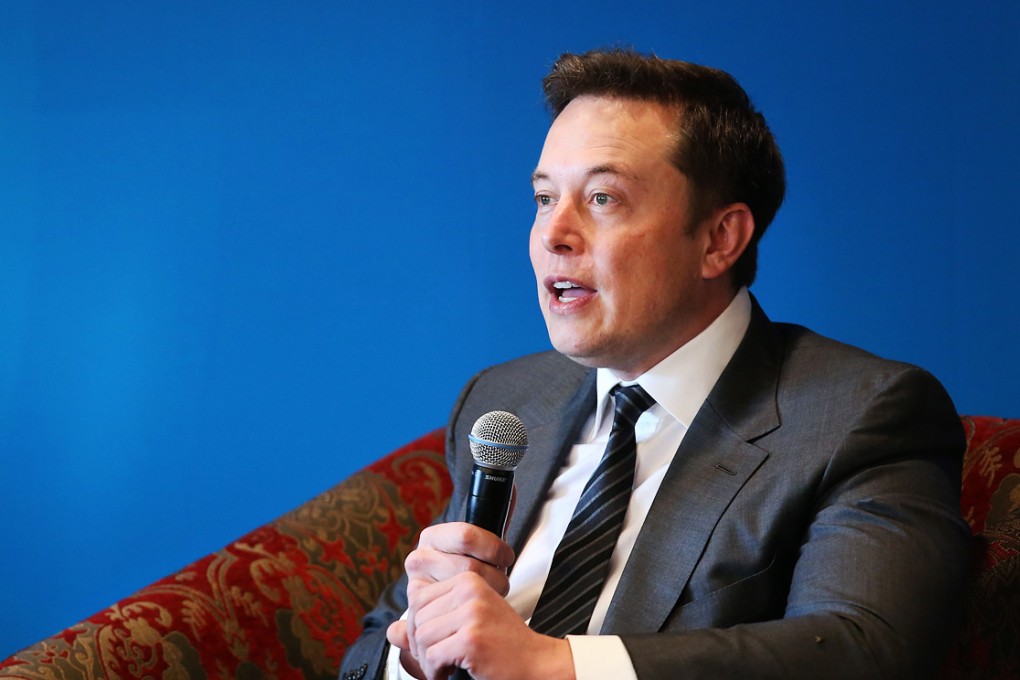 Tesla CEO Elon Musk speaks at the 2015 Boao Forum in Hainan, China. Photo: Xinhua