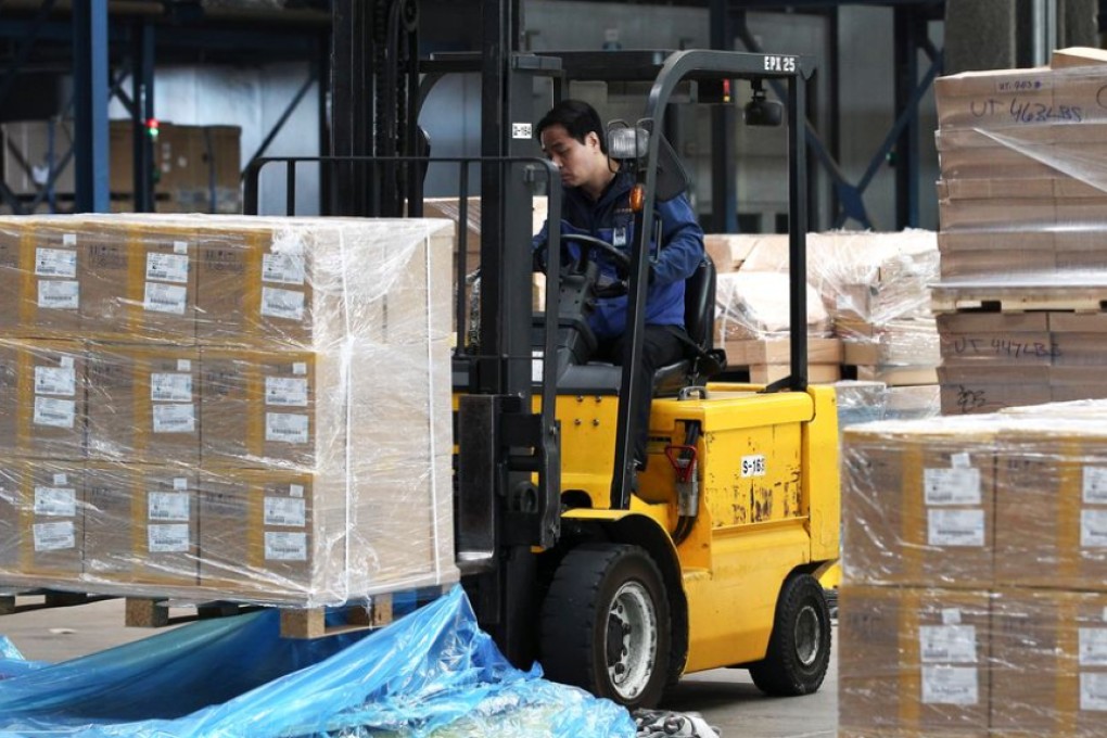 Packages arrive from China at Incheon International Airport. Trade and investment between the two nations have grown. Photo: Bloomberg