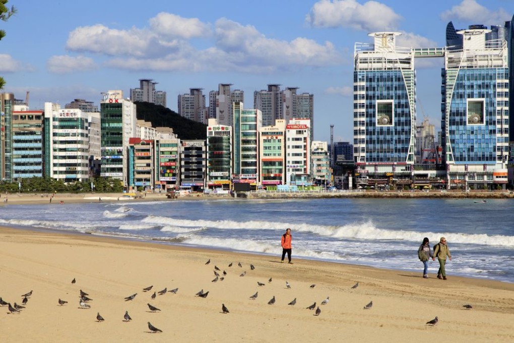 Gwangalli Beach in Busan is popular with the younger crowd. Photo: OTHK