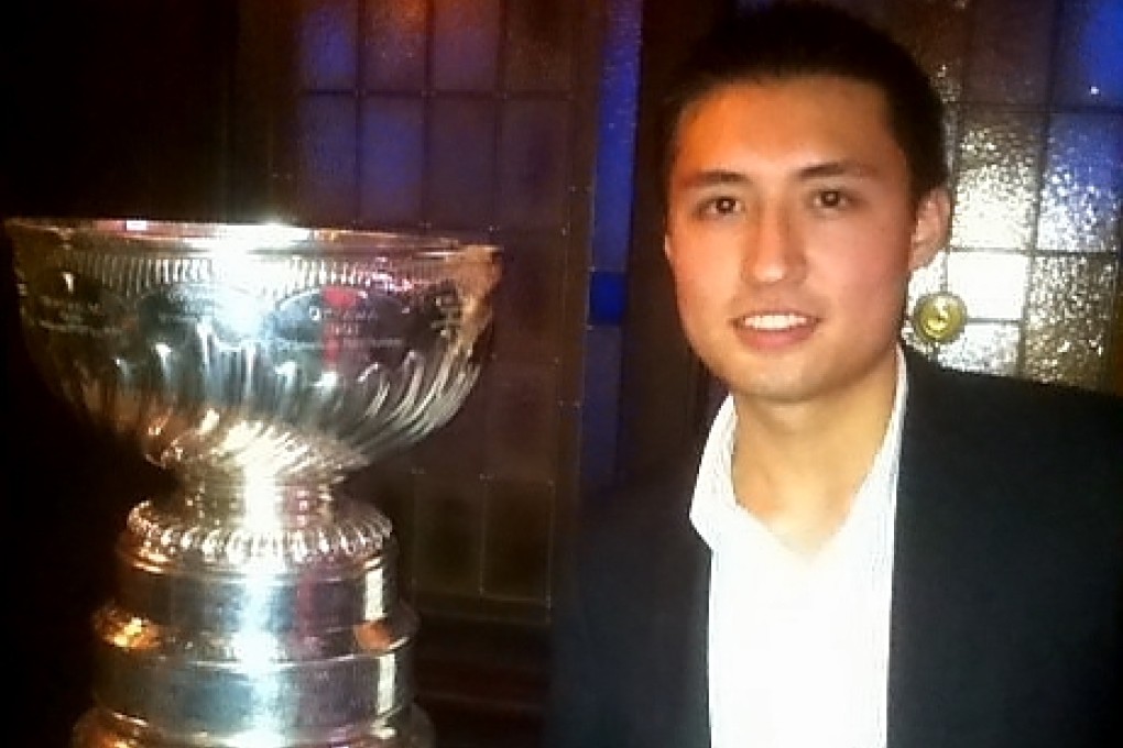 Hosea Cheung with the NHL's Stanley Cup. Photo: SCMP Picture