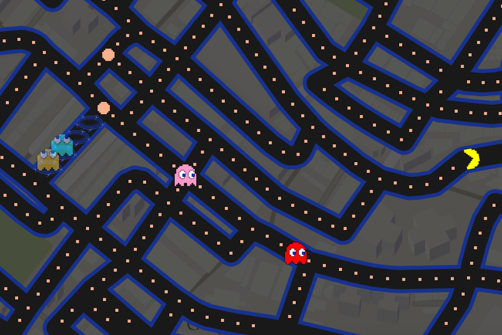 Google Maps users can play the classic arcade game Pac-Man anywhere in the world, including in Hong Kong's Central district. Photo: SCMP Pictures