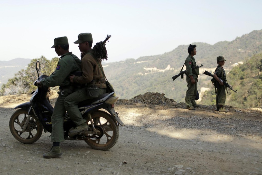 Rebel soldiers on patrol in the Kokang region.Photo: Reuters