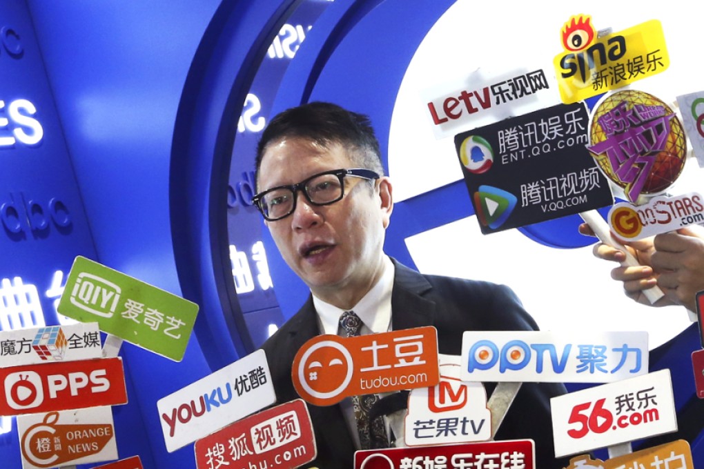 ATV chief Ip Ka-po meets the media to make a plea for more time to turn the seemingly doomed station around. Photo: David Wong