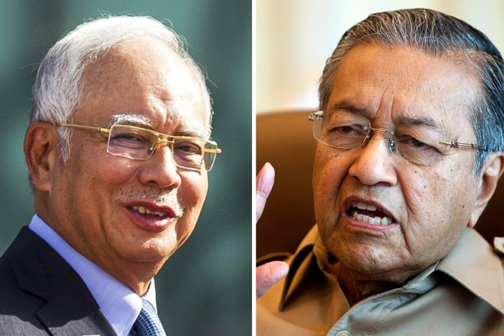 Malaysian Prime Minister Najib Razak (left) and former leader Mahathir Mohamad. Photos: EPA, AFP