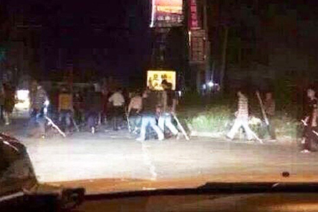 Demonstrators on the streets of Puning. Photo: SCMP Pictures