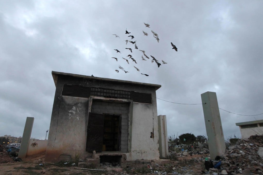 The ruins of Muammar Gaddafi's Benghazi home.Photo: AFP