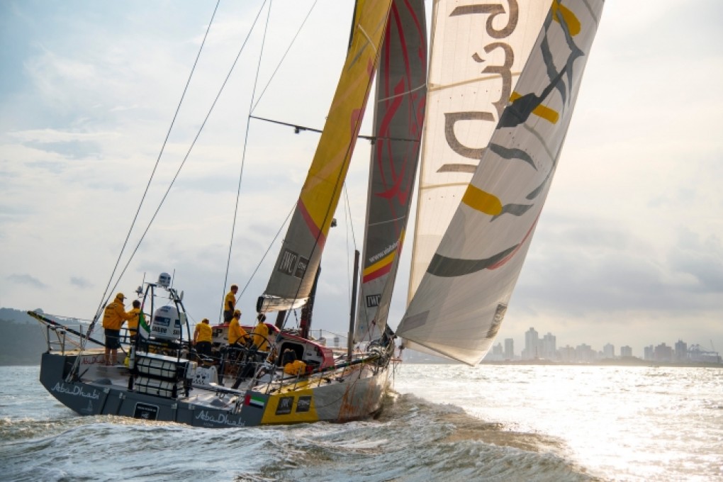 Abu Dhabi Racing arrive in Itajai. Photo: Volvo Ocean Race