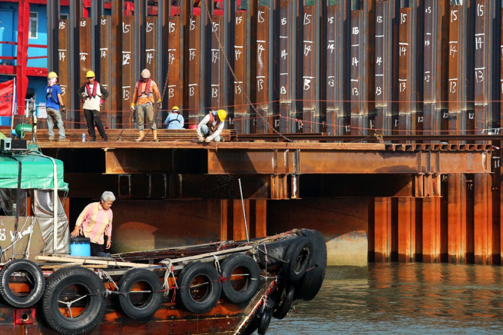 There have been at least four fatal accidents at construction sites linked to the massive bridge to Zhuhai and Macau. Photo: K.Y. Cheng