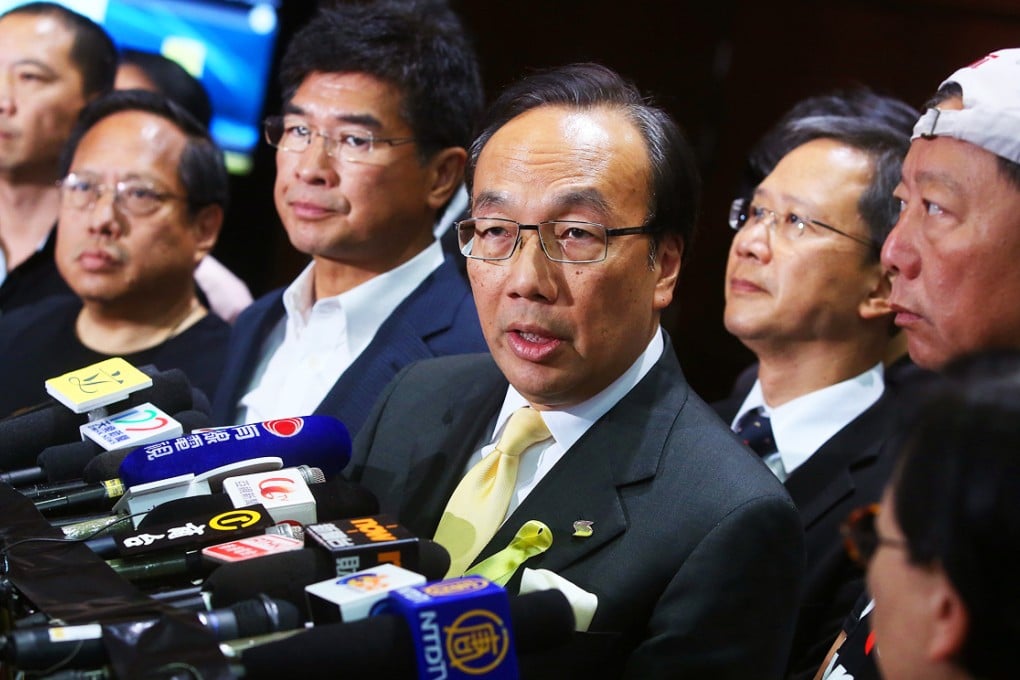 Pan-democrat Lawmakers attend a press conference at Legco Building in Tamar last year. Photo: Sam Tsang