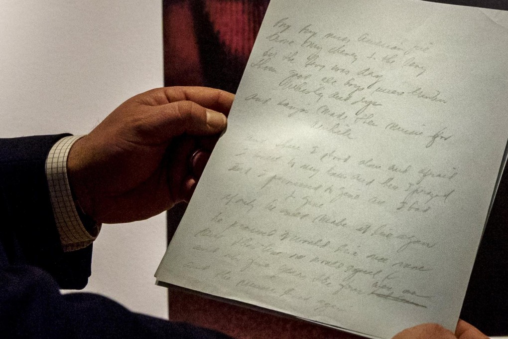 The original manuscript for American Pie. Photos: Reuters