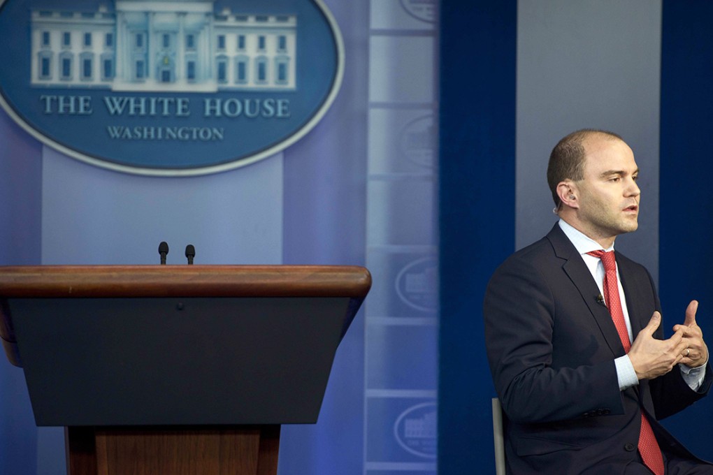 White House deputy national security adviser Ben Rhodes speaks to reporters in Washington. Photo: AFP