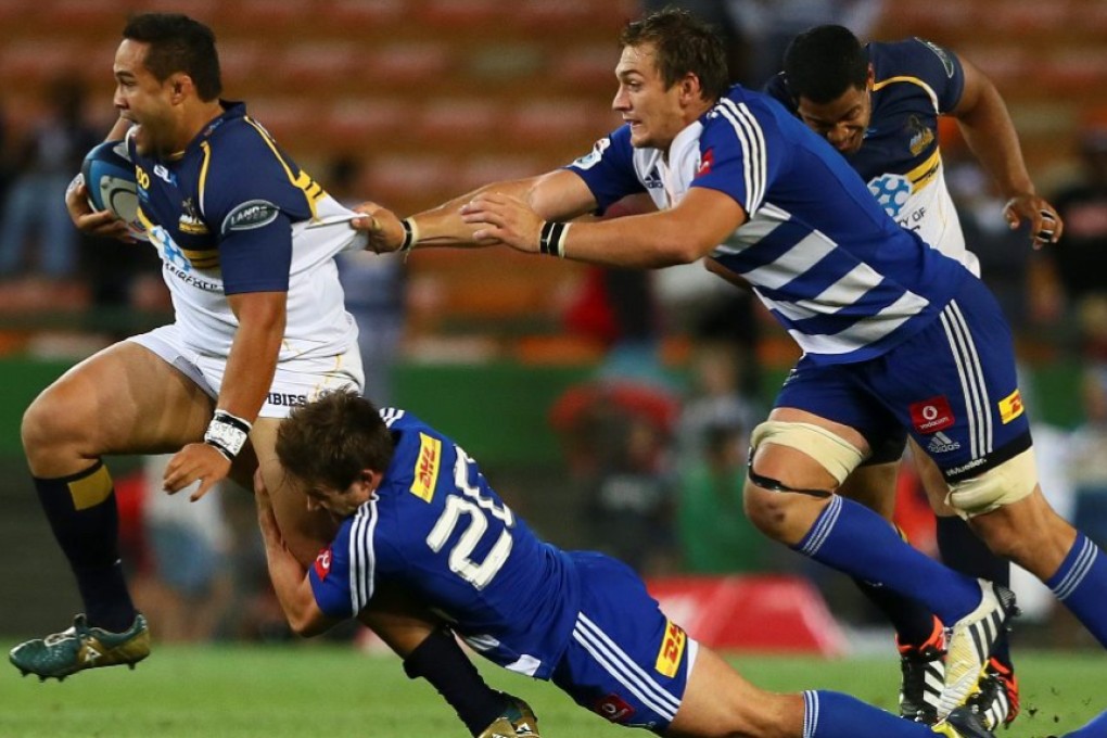 Brumbies prop Scott Sio, on the rampage against Western Stormers, is expecting a torrid forwards battle against the Auckland Blues on Friday. Photos: AFP