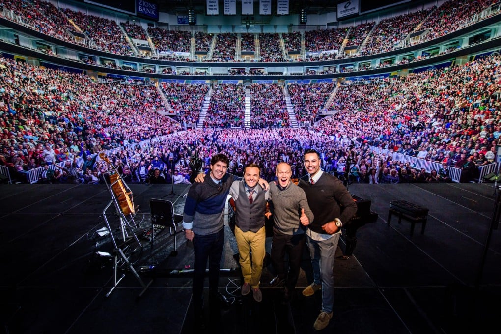Fab Four: The Piano Guys (from left) Paul Anderson, Steven Sharp Nelson, Jon Schmidt and Al van der Beek.