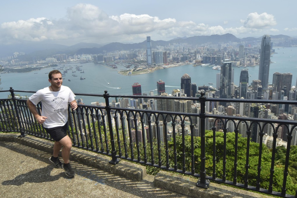 Sean Kesluk runs on a trail around Victoria Peak to prepare for the 24 Hour Race. Photo: Franke Tsang
