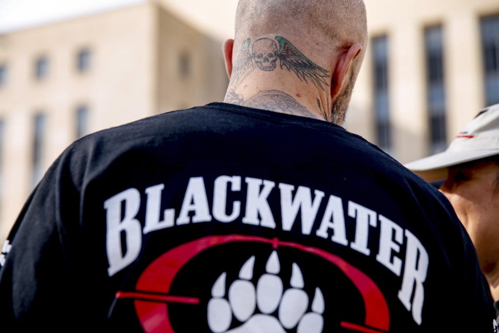 A former member of Blackwater outside the federal court in Washington, where four former guards stood trial. Photo: AP