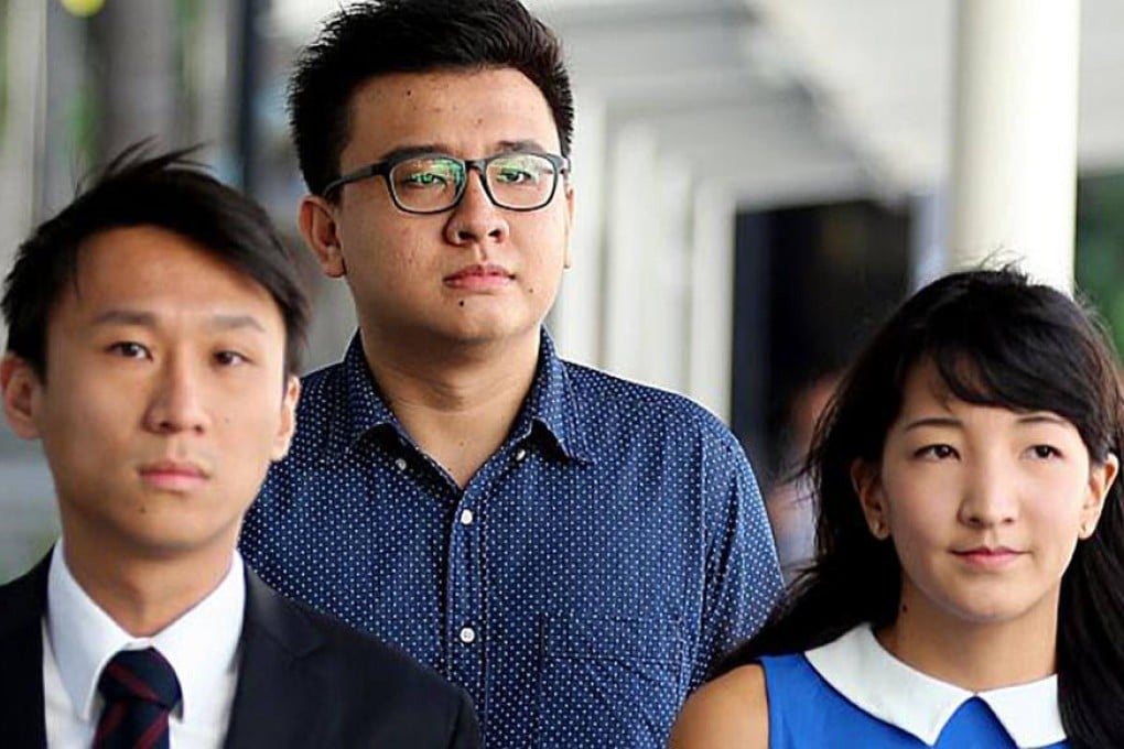 Yang Kaiheng (centre) and Ai Takagi (right) ran the website.