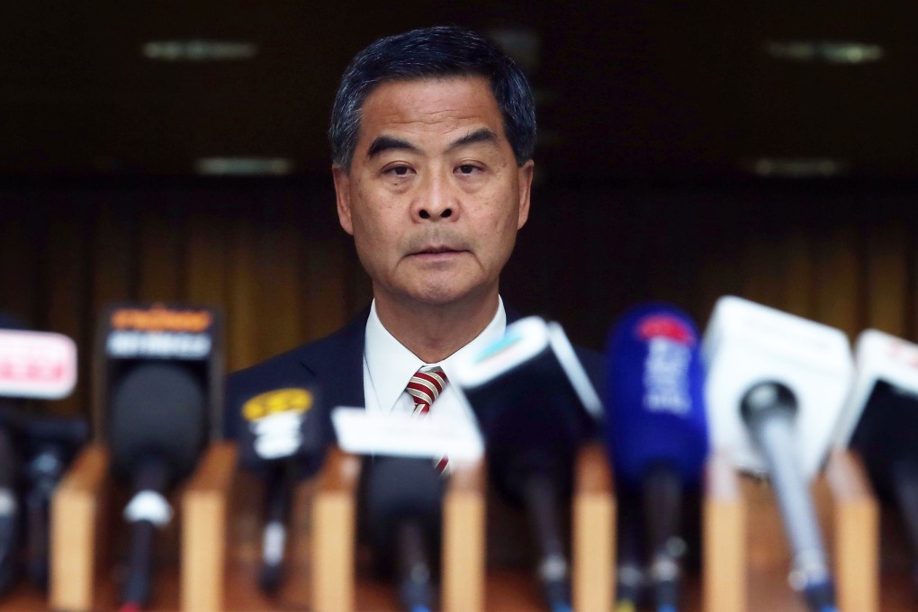 CY Leung blamed protests for delaying controls on Shenzhen tourists. Photo: K.Y. Cheng