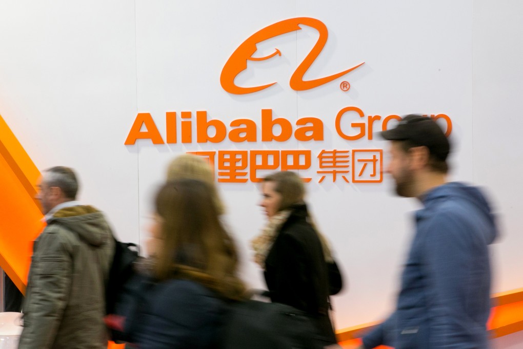 The Alibaba Group logo at an exhibition in Europe. Photo: Bloomberg
