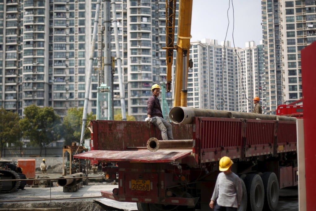 A construction project at a property in Shanghai. Photo: Reuters