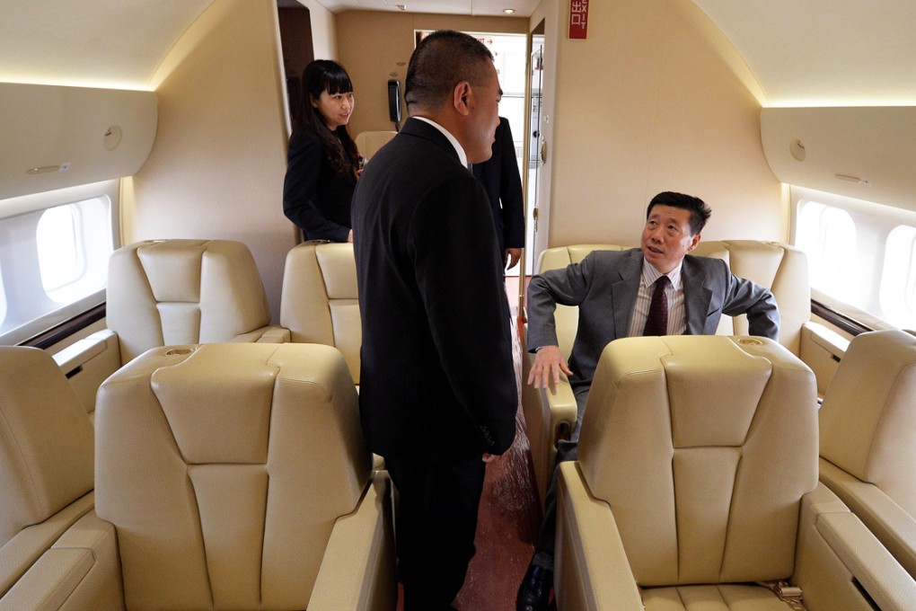 Growth in the mainland's business aviation market took a dive last year. Photo: AFP