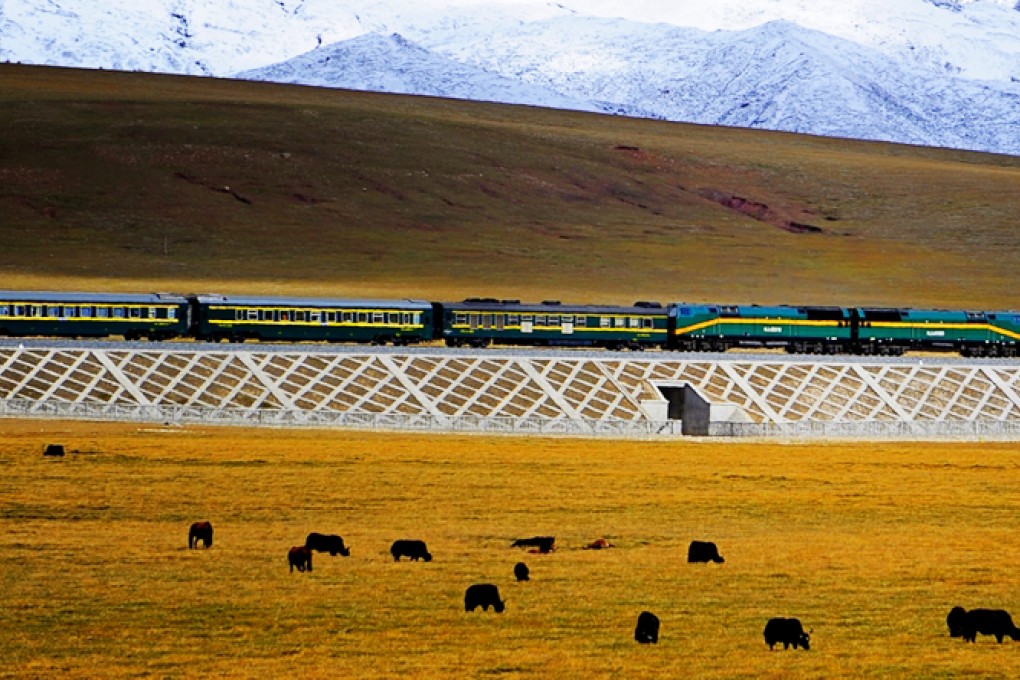 The Qinghai province to Tibet railway already reaches altitudes as high as 5,000 metres above sea level. Photo: SCMP Pictures