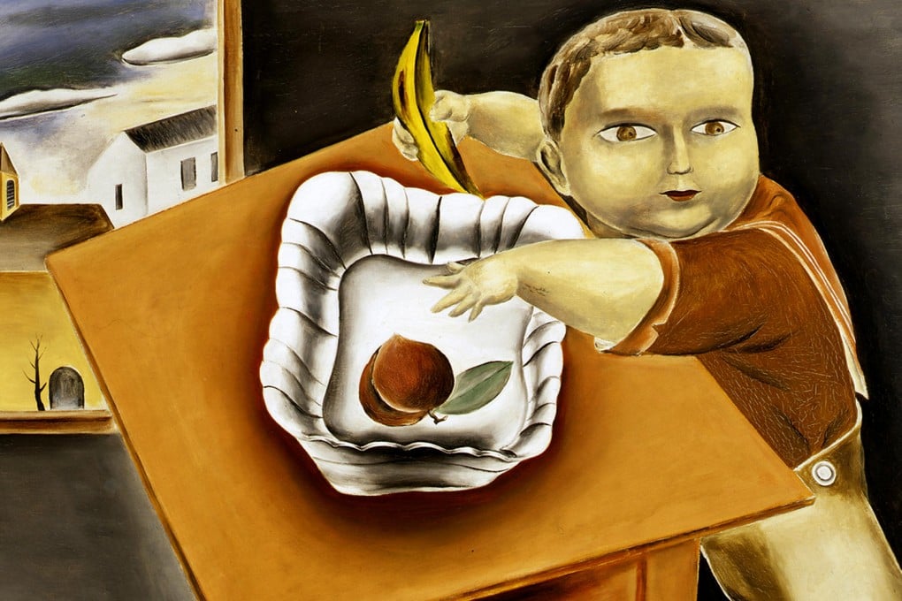 Yasuo Kuniyoshi's Boy Stealing Fruit (1923, above) and Strong Woman and Child (1925, below) at the Smithsonian retrospective. Photos: Smithsonian American Art Museum