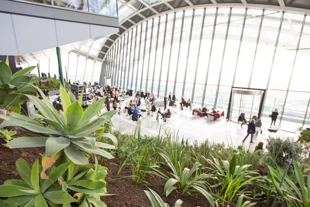 The Sky Garden at the top of London's "Walkie-Talkie" building. Photos: Corbis; Daniel Allen