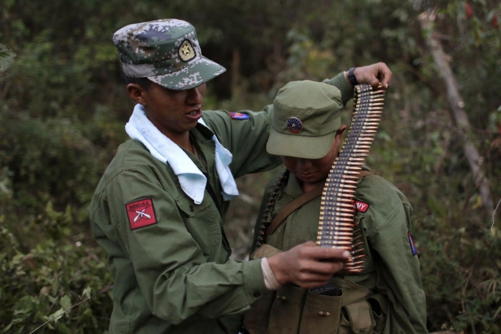 Rebel soldiers of the Myanmar National Democratic Alliance Army in Kokang.Photo: Reuters