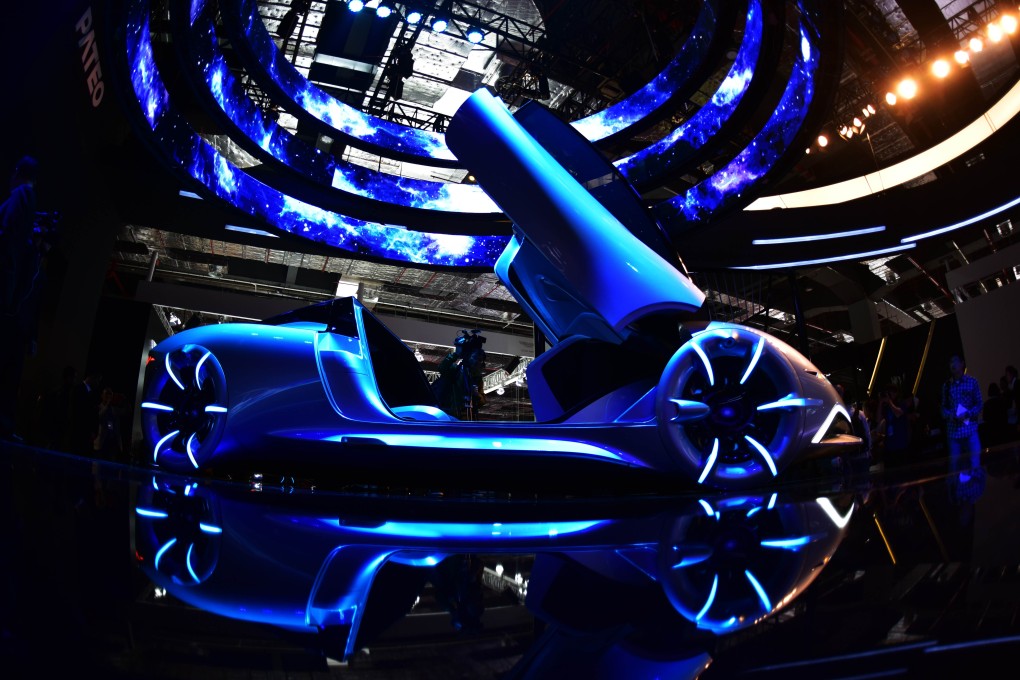 A concept car created by Chinese company Pateo at this week's Shanghai Auto Show. Photo: AFP