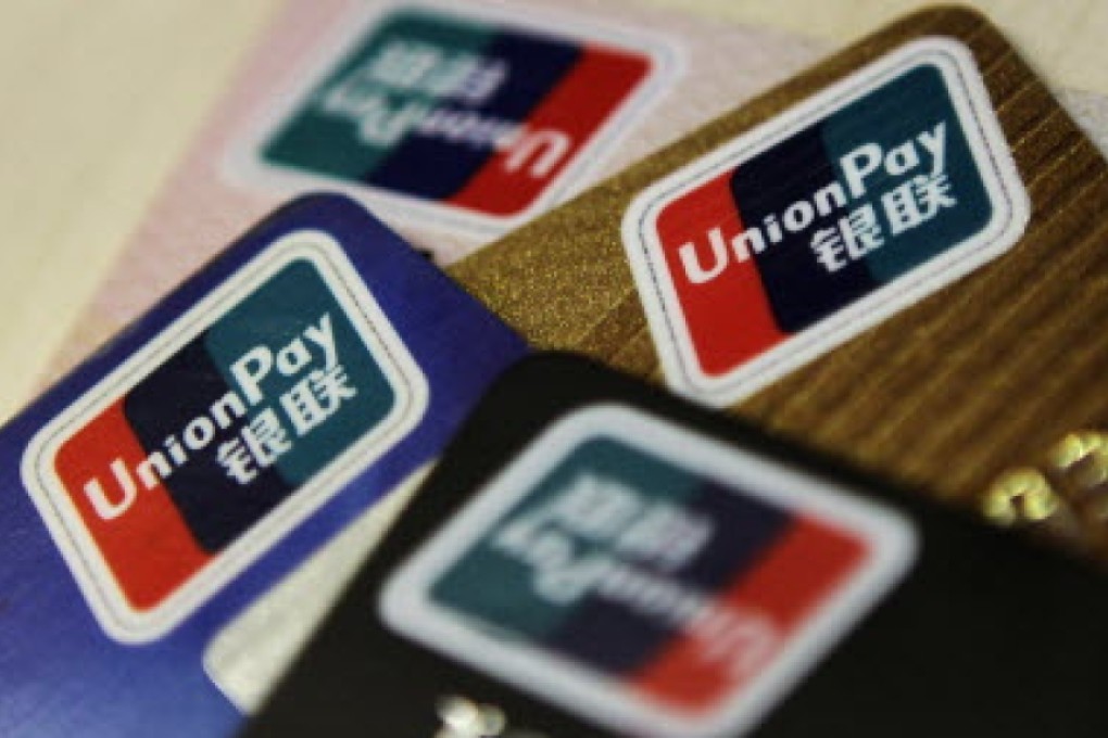 Foreign card companies have had to team up with UnionPay on yuan-denominated card transactions. Photo: Reuters