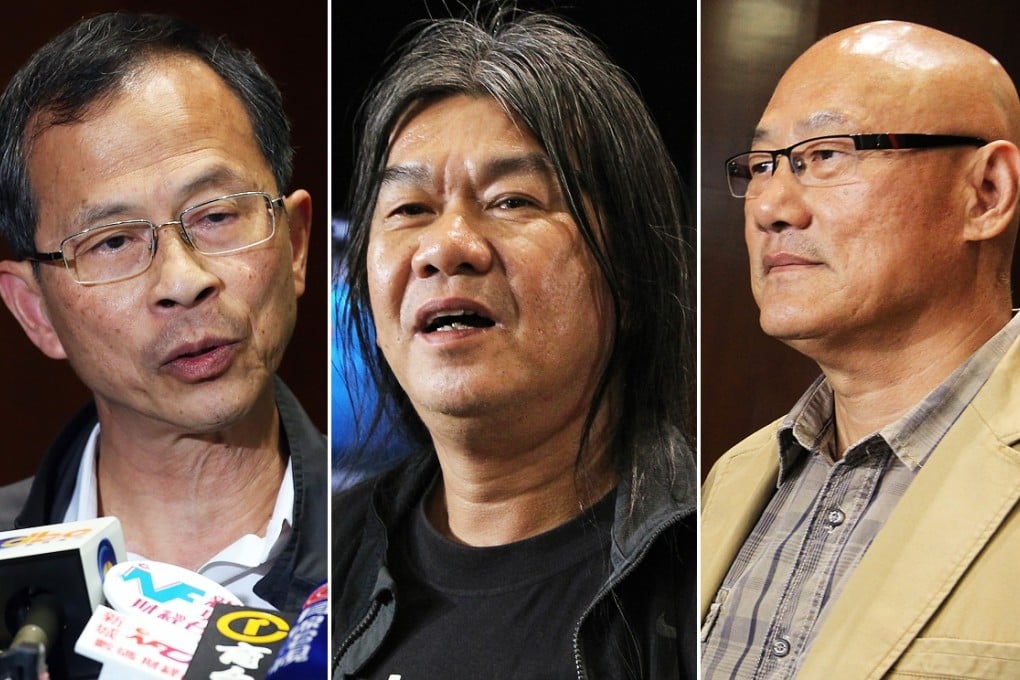 Legislative Council president Jasper Tsang Yok-sing (left) already made a first step to restrict the filibustering plan by striking out most of the amendments by "Long Hair" Leung Kwok-hung (centre), while Albert Chan Wai-yip (right) immediately objected the plan. Photos: David Wong, Dickson Lee