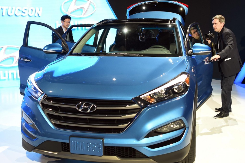 Hyundai Motor said it expected earnings to improve, citing the planned overseas rollouts of its Tucson sport utility vehicle. Photo: AFP