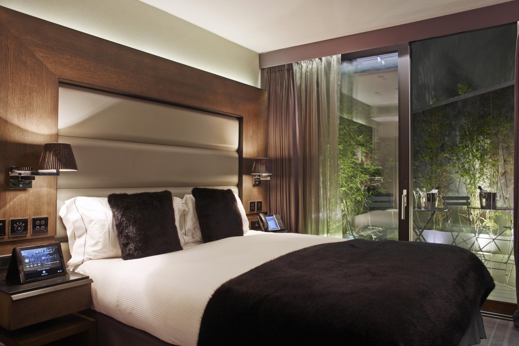 One of the 39 rooms, all of which are controlled by iPads.