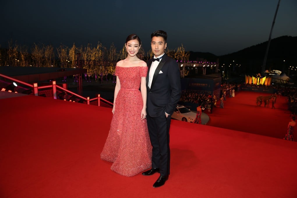 Actors Ni Ni (left) and Mark Zhao. Photo: Xinhua