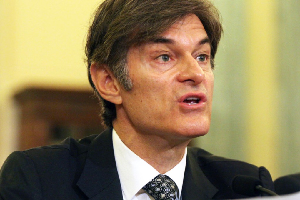 Dr Mehmet Oz, vice-chairman and professor of surgery, Columbia University, testifies on Capitol Hill in Washington. Photo: AP