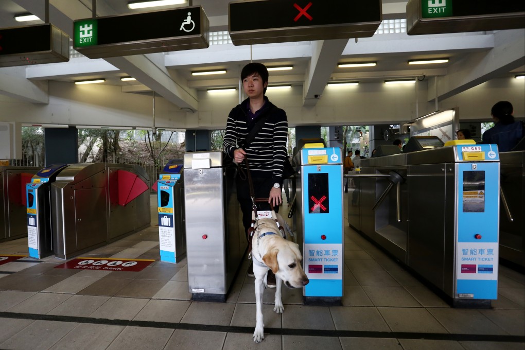 Beijing joins Hong Kong's subway system, pictured above, and a handful of other Chinese cities in allowing guide dogs for the blind on the transport system. Photo: SCMP Pictures