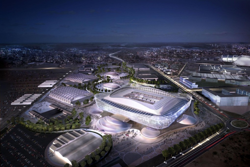 A computer-generated image shows Doha's Al-Rayyan Stadium, which will host matches during the World Cup in 2022.Photo: AFP
