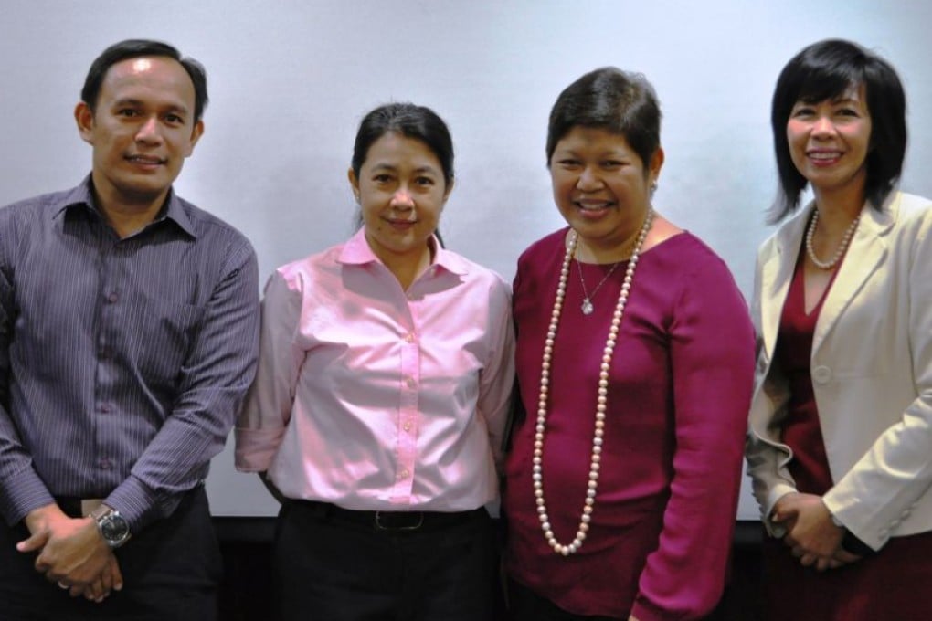 (From left): Patrick John Avila, general manager; Ruby Chiong, chief finance officer; Maria Rowena Tomeldan, president; and Rona Sanez, sales and marketing manager
