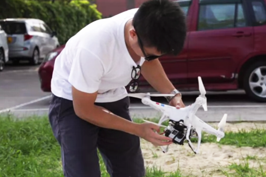 Participant Nero Chan learned about drones was two years ago, when he was on a working holiday in Australia. Photo: SCMP Pictures