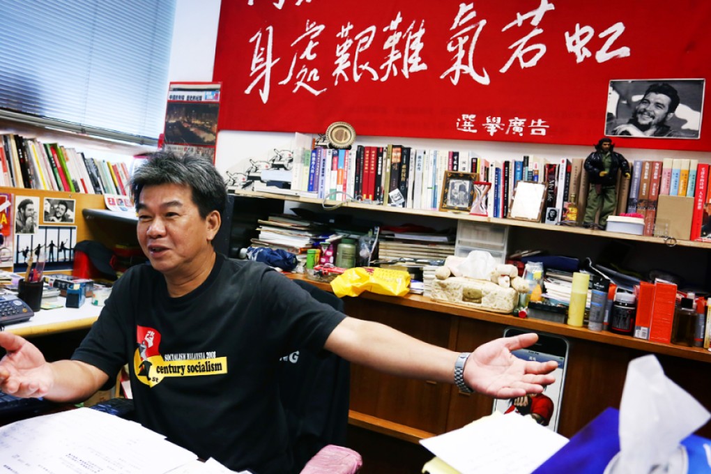 "Long Hair" Leung Kwok-hung shortly after leaving jail last year. Photo: Jonathan Wong