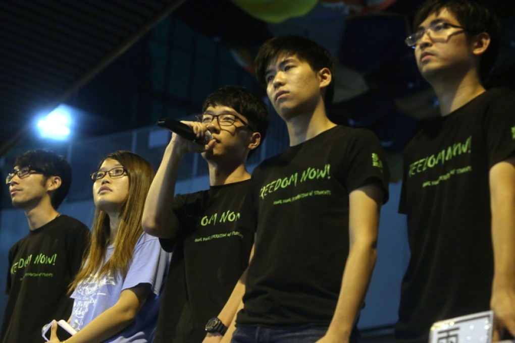 Members of the Hong Kong Federation of Students had been in the spotlight during the Occupy protests. Photo: Sam Tsang