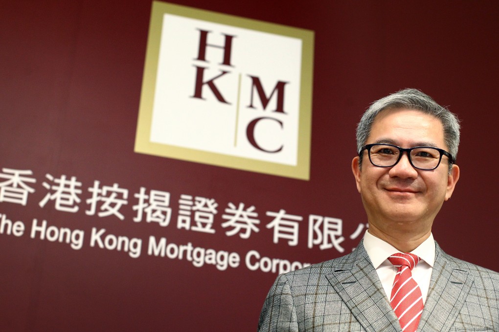 Raymond Li Ling-cheung, Chief Executive Officer of the HKMC, attends press conference of The Hong Kong Mortgage Corporation (HKMC) on its 2014 financial results. Photo: Dickson Lee