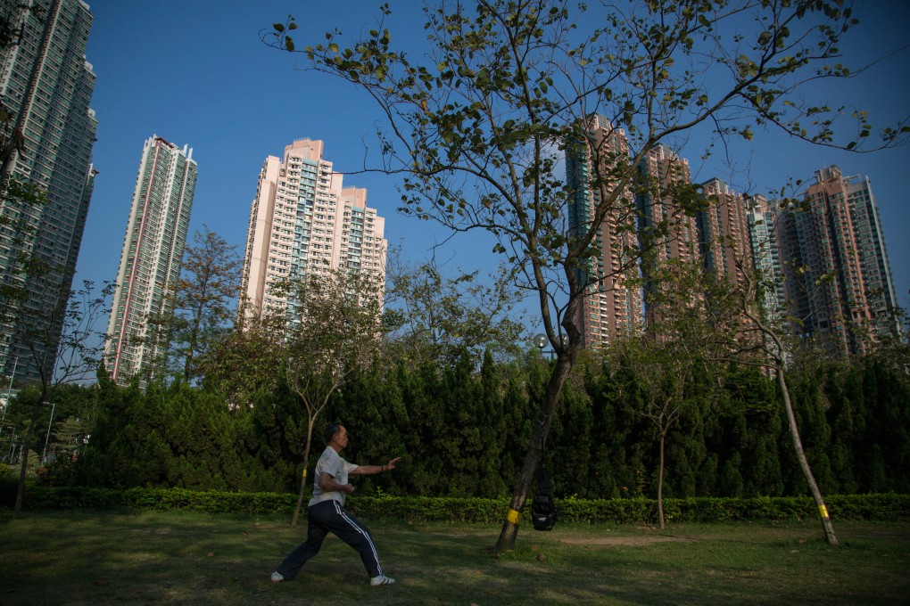Private residential housing in Hong Kong, where the rules need to be overhauled to help reduce in the inequality wracking society. Photo: Bloomberg