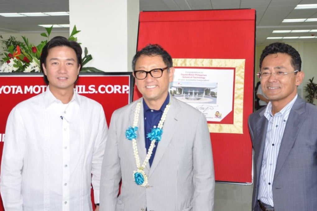 (From left) Alfred Ty, vice-chairman, Toyota Motor Philippines; Akio Toyoda, president, Toyota Motor Corp and Michinobu Sugata, president, Toyota Motor Philippines