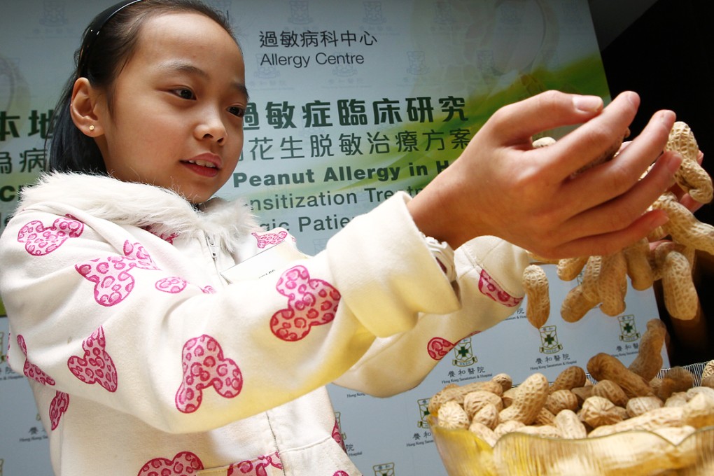 Families with children suffering from allergies often have to devote a lot of effort to preventing exposure to allergens such as peanuts, milk or seafood in meals and dust mites at home. Photo: Jonathan Wong