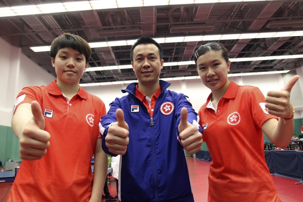 Lee Ho-ching, coach Li and Doo Hoi-kem before the tournament. Photo: SCMP