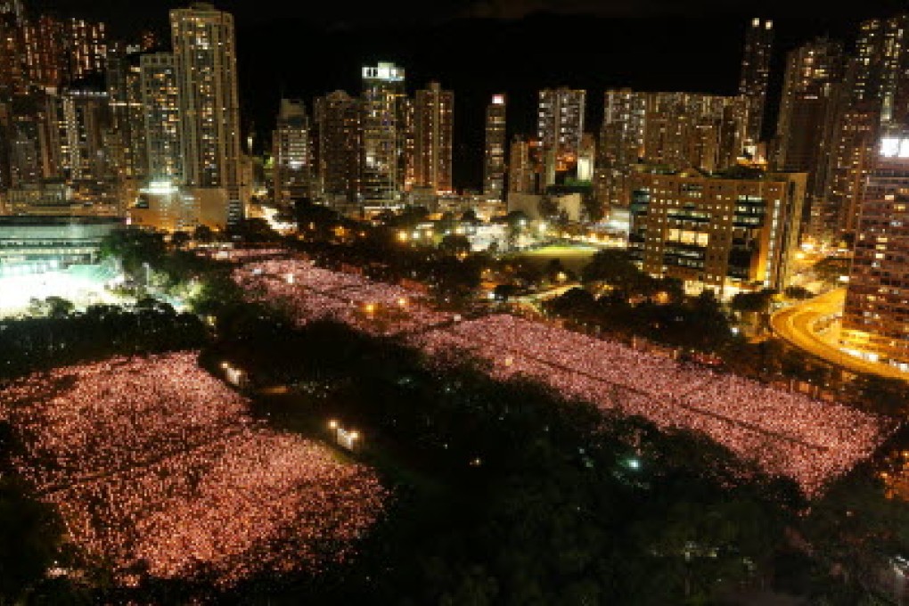 A crowd fills Hong Kong's Victoria Park on the 25th anniversary of the Tiananmen crackdown in June. Photo: K. Y. Cheng